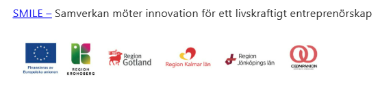 Finansiärer: Europeiska unionen, Region Kronoberg, Region Gotland, Region Kalmar län, Region Jönköpings län, Coompanion
